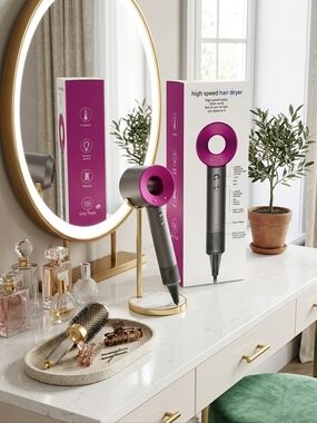 NWT High Speed Professional Hair Dryer - Ionic Blow Dryer Grey/Purple